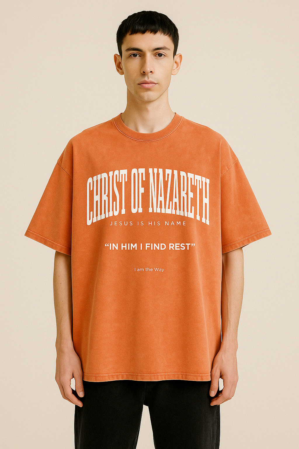 ORANGE I am the Way - Oversize Tee