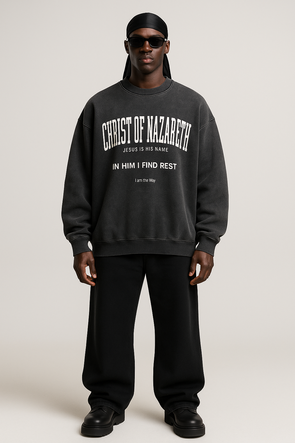 IN HIM I FIND REST - Oversize Sweatshirt