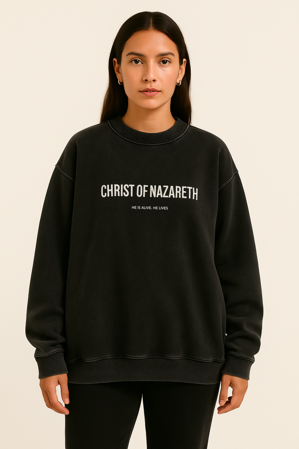 HE IS ALIVE. HE LIVES - Oversize Sweatshirt