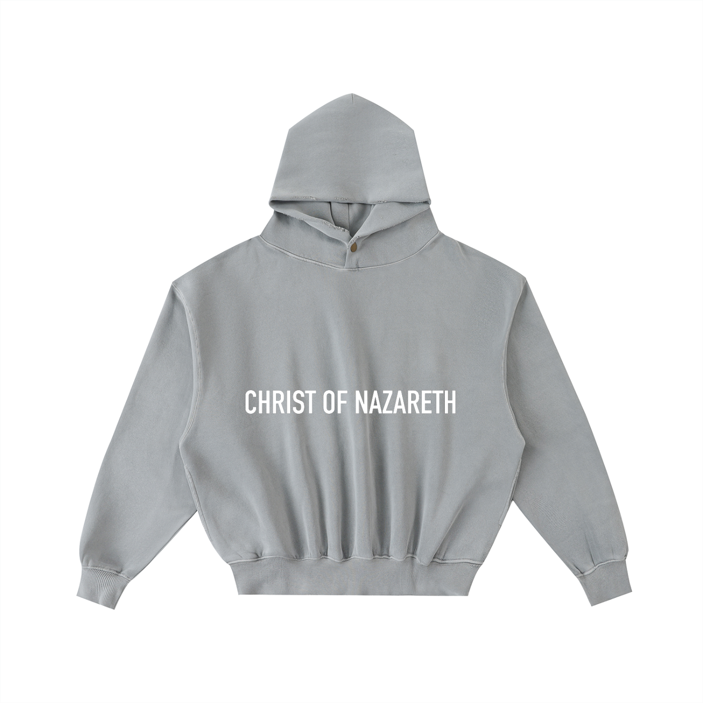 Frayed Enzyme Washed Fleece Hoodie